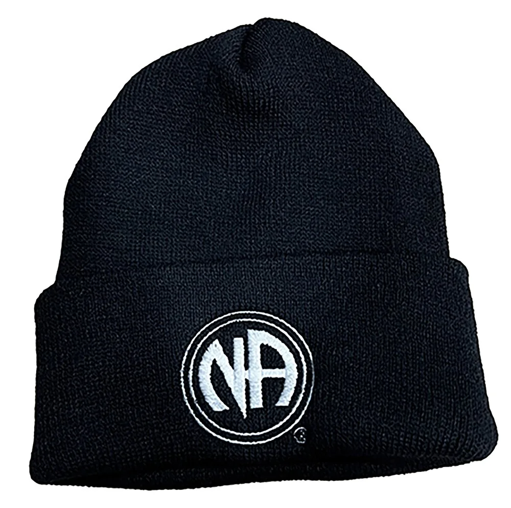 Black Cuffed Beanie with NA Logo (Glow)