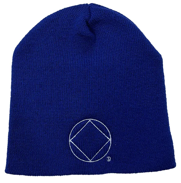 Blue No Cuff Beanie with NA Service Symbol (Glow)