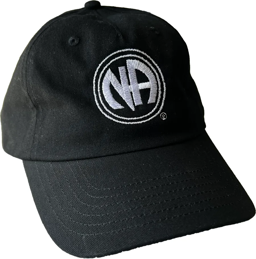 Black Adjustable Cap with NA Logo (White)