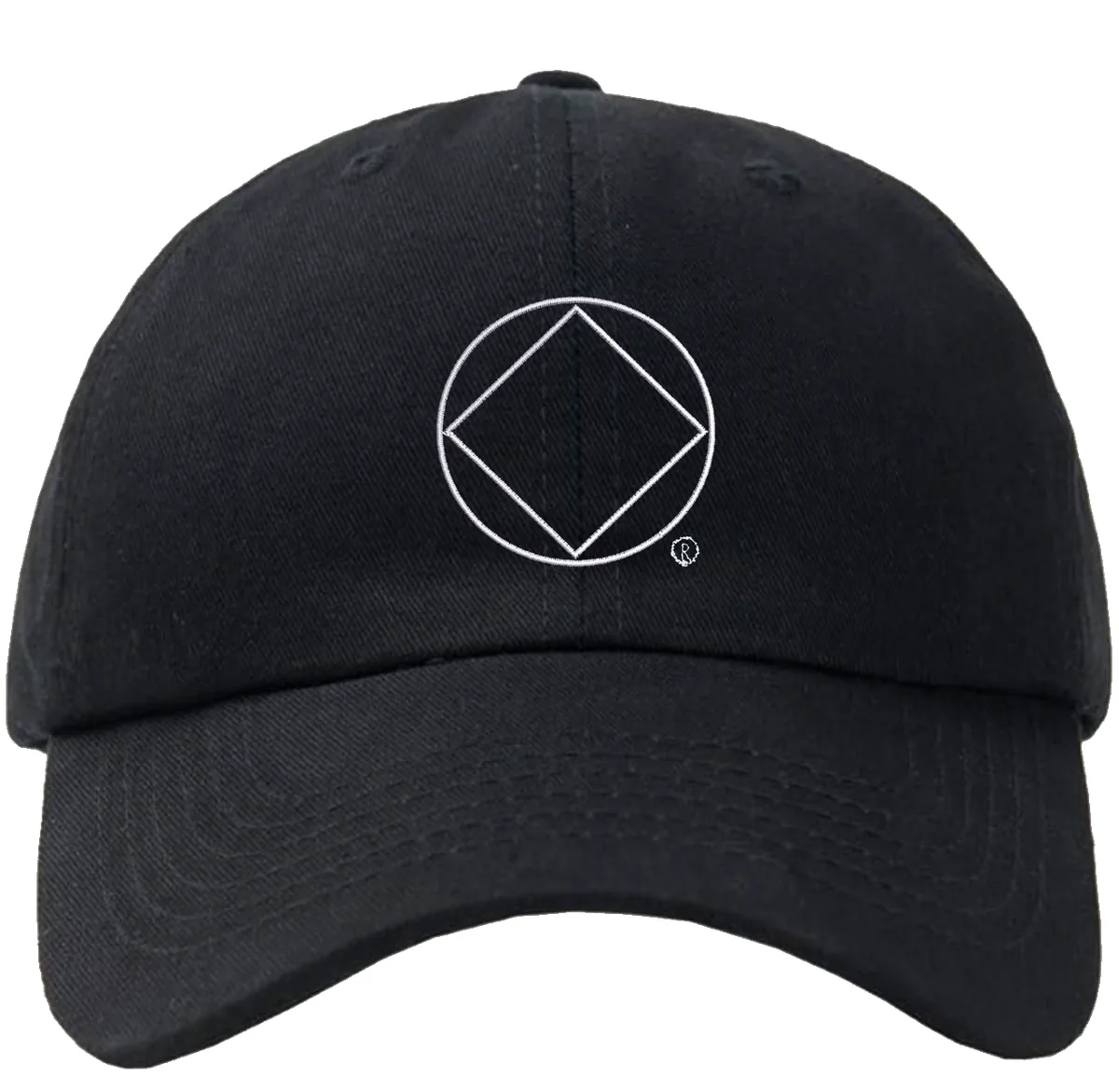 Black Adjustable Cap with NA Service Symbol (White)