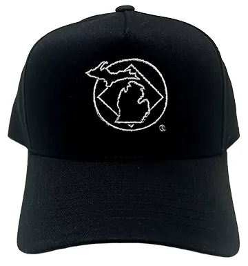 Black Adjustable Cap with NA Service Symbol & Michigan (White)