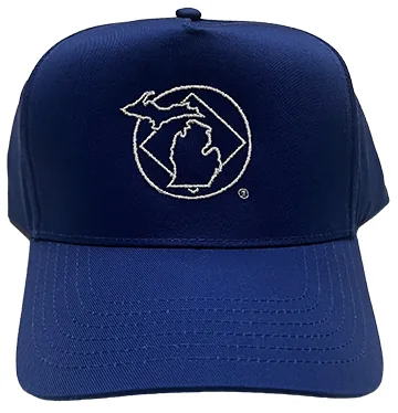 Blue Adjustable Cap with NA Service Symbol & Michigan (White)