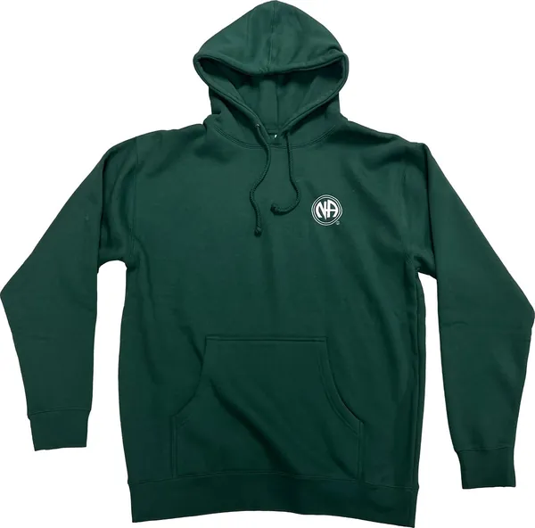 Green Hoodie with NA Logo (White)