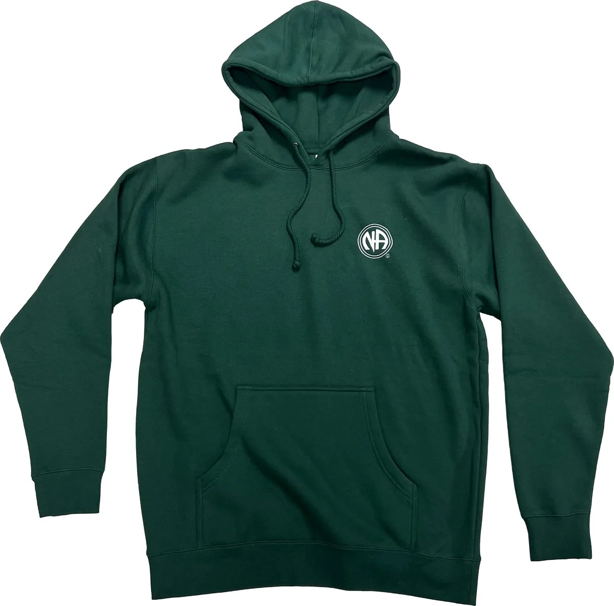 Green Hoodie with NA Logo (White)