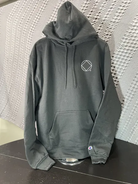 Black Hoodie with NA Service Symbol (White)