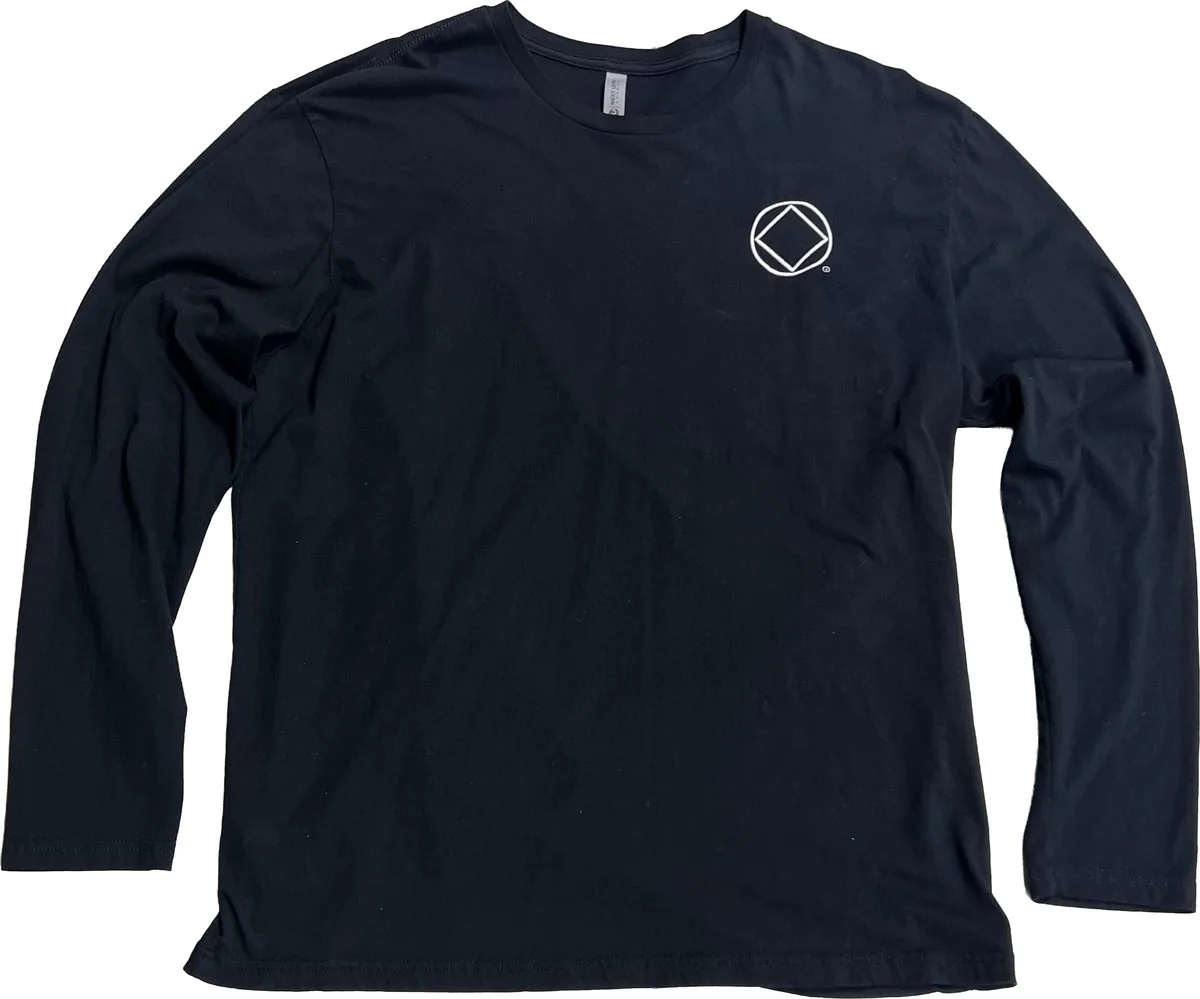 Black Long Sleeve T-Shirt with NA Service Symbol (White)