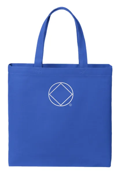 Blue Canvas Tote with NA Service Symbol (White)