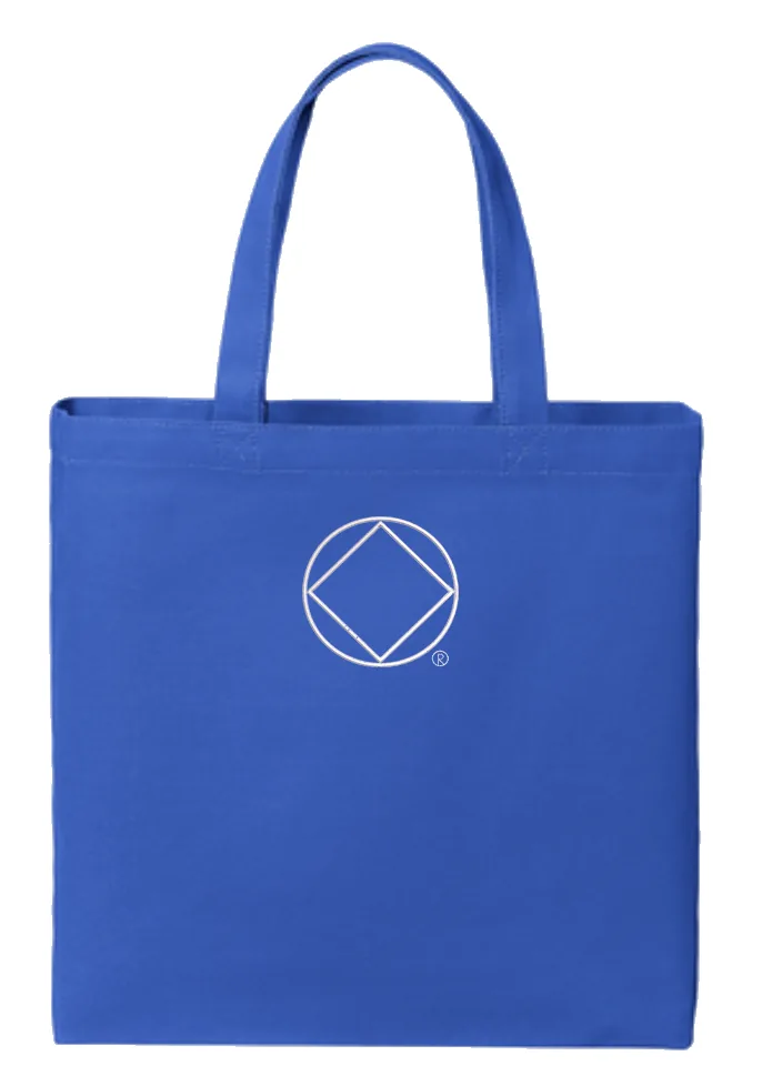 Blue Canvas Tote with NA Service Symbol (White)