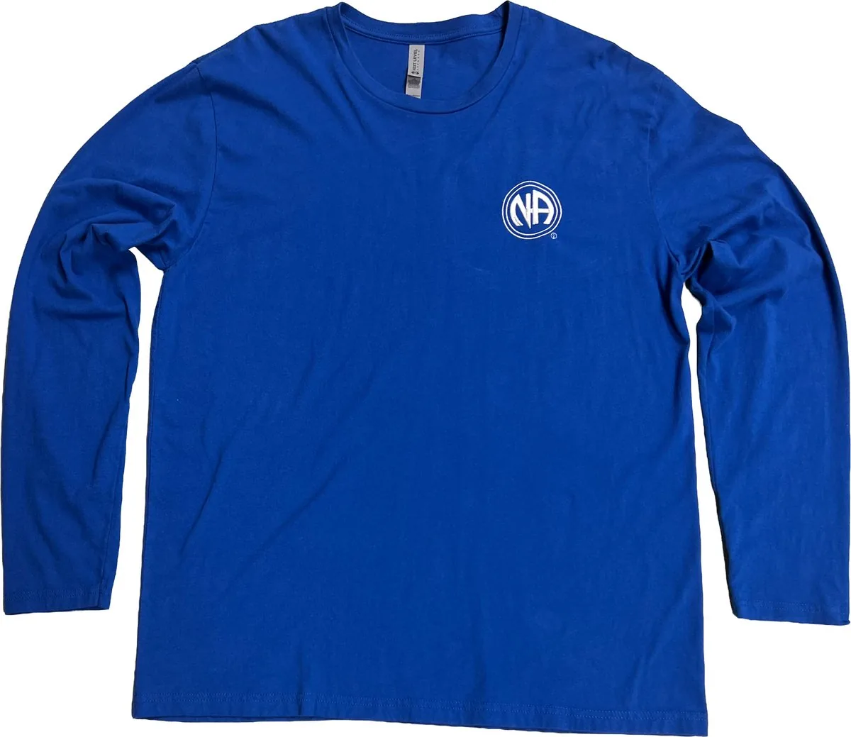 Blue Long Sleeve T-Shirt with NA Logo (White)