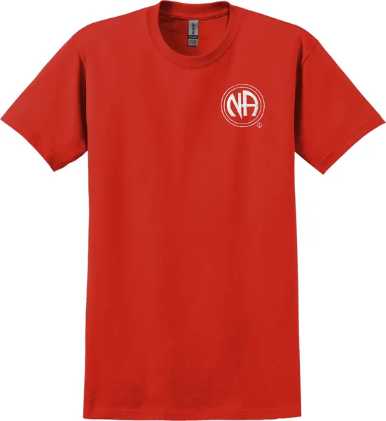 Red T-Shirt with NA Logo (White) (90 Days)