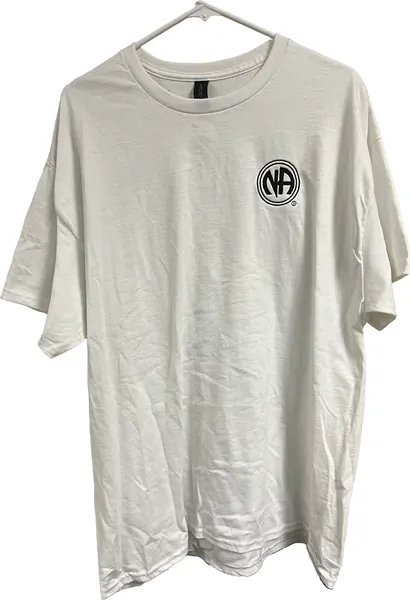 White T-Shirt with NA Logo (Black)