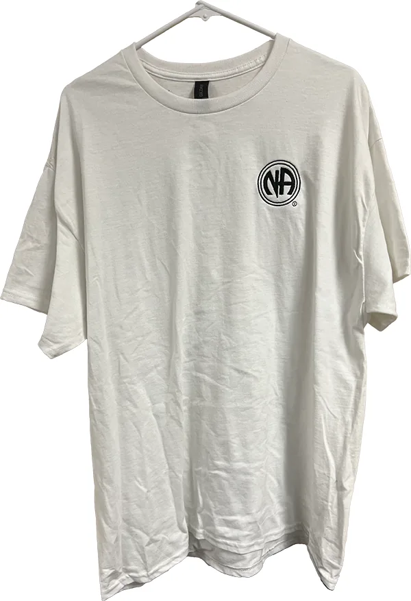 White T-Shirt with NA Logo (Black)