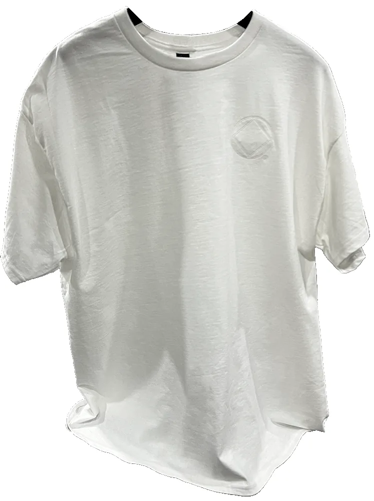 White T-Shirt with NA Service Symbol (Glow In Dark) (1 Year)